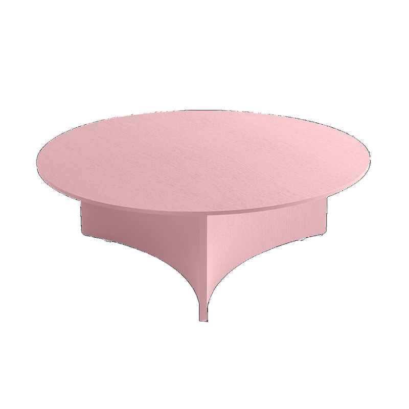 blockbau Large Radius Table in Rosa 860 x 310