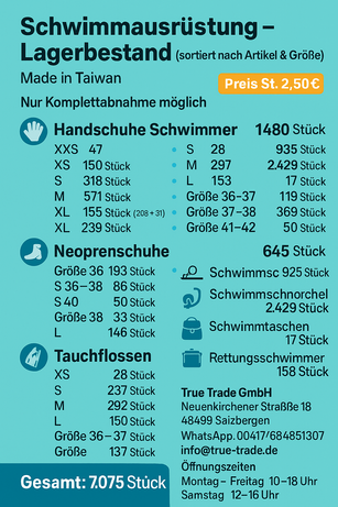 Schwimmausrüstung 