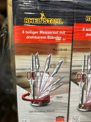 Rheinstahl Messerset 8tlg. Mit drehbarem Ständer RS-E2105