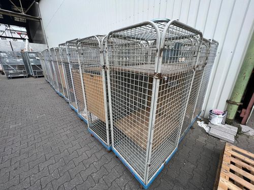 Rolling container metal grid